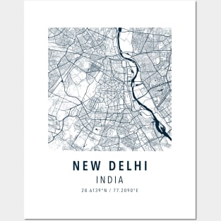 new delhi simple map Posters and Art